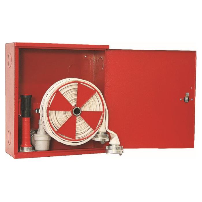 Hydrant system with flattenable hose - with reel