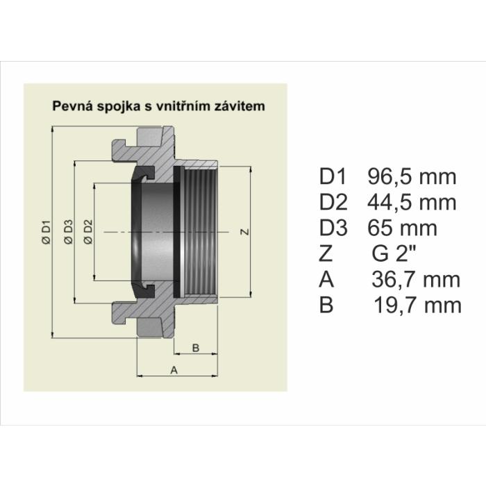 Rigid fire coupling C52 Al