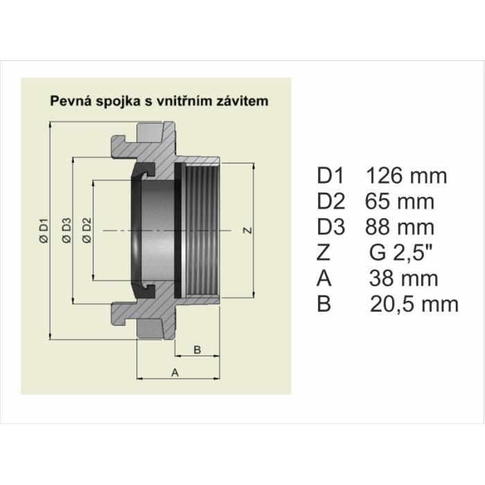 Rigid fire coupling B75 Al