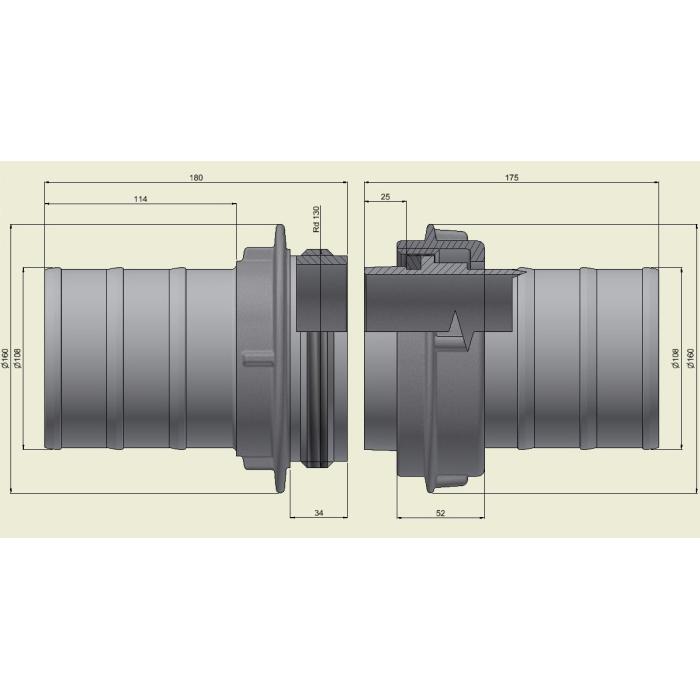 Threaded suction-hose coupling A110 Al