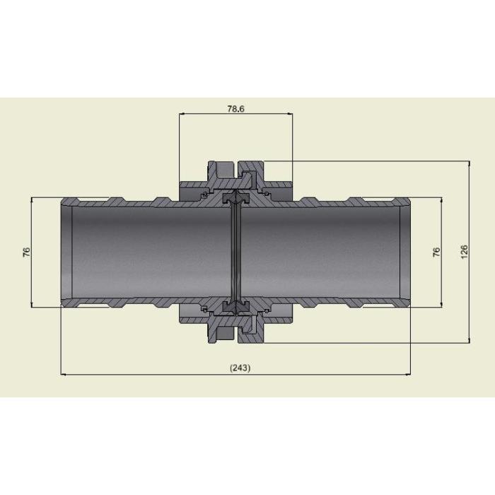 B75 Al savic coupling (pair)