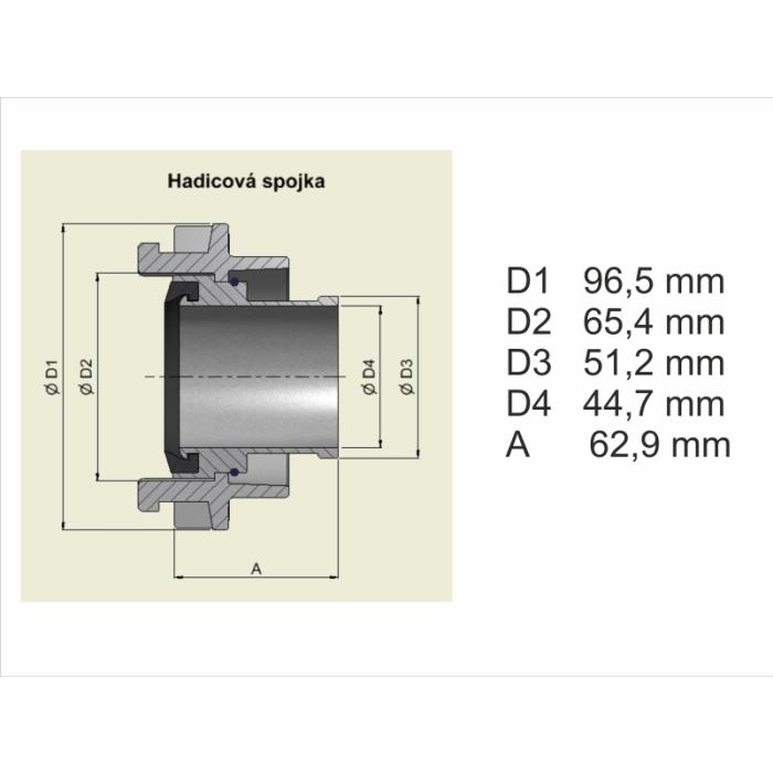 Fire hose coupling C52 Al (pair)