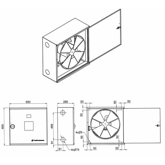 Hydrant system with hose D25 -30bm - glass door - streamline equ.6 - WHITE