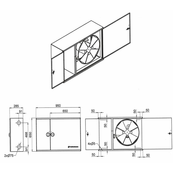 Hydrant system with dimensionally stable hose D25 Kombi -30bm - streamline equ.6